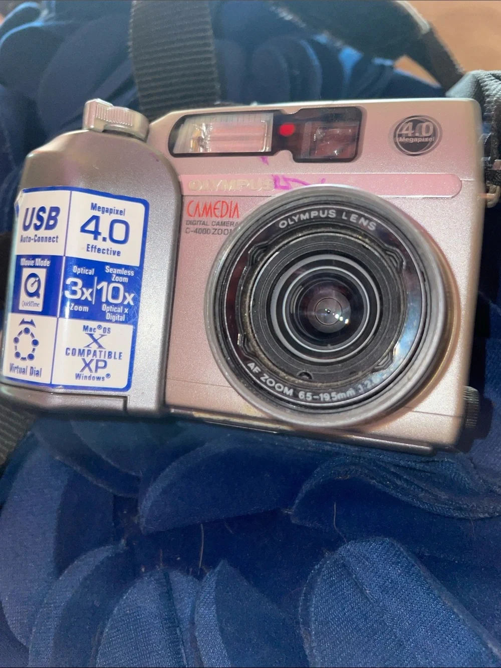 Olympus Silver Digital Camera with Black Lens Ring
